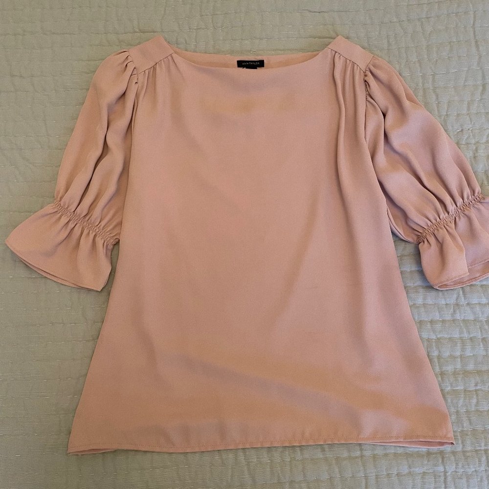 Ann Taylor Blush Pink Blouse